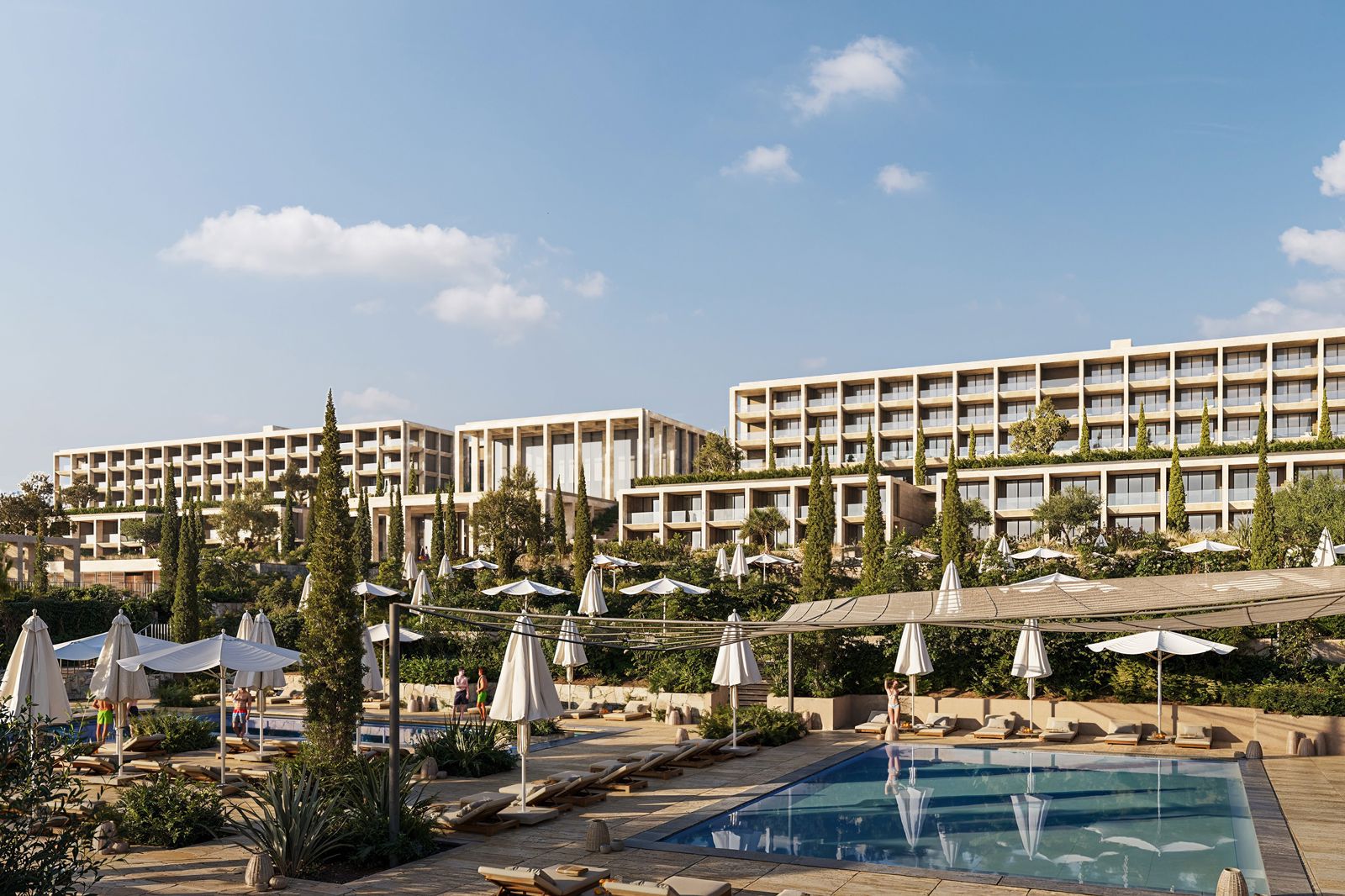 Luxe en nieuw hotel met luxe zwembad
